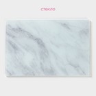Доска разделочная стеклянная Доляна «Белый мрамор», 30×20 см - Фото 2