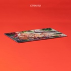 Доска разделочная Доляна «Новогодняя выпечка», стекло, с рисунком, 30×20 см - Фото 2