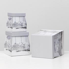 Набор коробок 3 в 1 трапеция, 19,5 х 22 - 12,5 х 15 см
