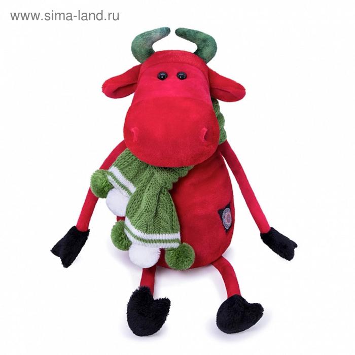 Мягкая игрушка «Бык Карлос в вязаном шарфе», 27 см - Фото 1