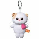 Мягкая игрушка-брелок «Кошечка Ли Ли брелок с розовым сердцем», 12 см - фото 108449696