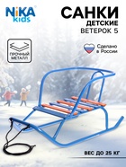 Санки детские «Ветерок 5», голубые - Фото 1