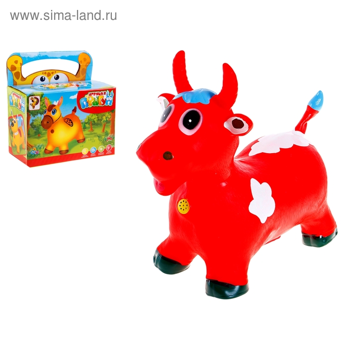 Попрыгун "Коровка", 50 см, 1300 гр, звук, цвета МИКС - Фото 1