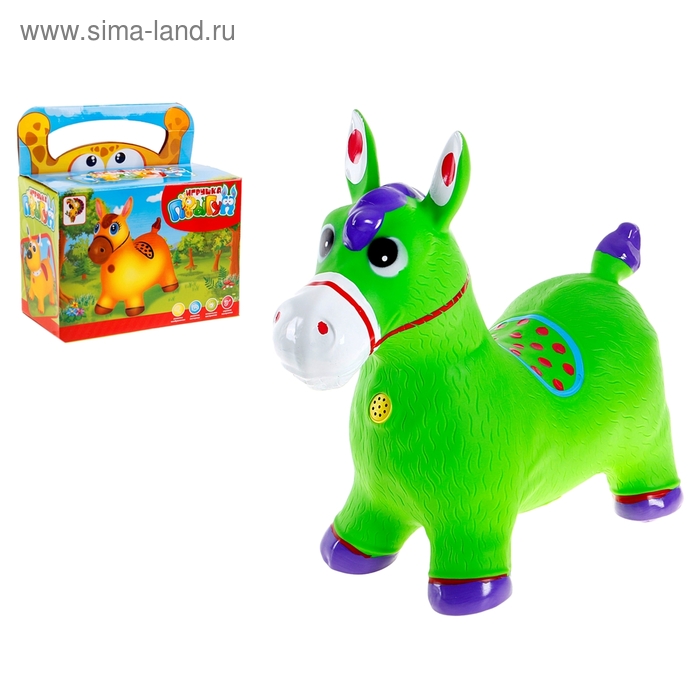 Попрыгун «Лошадка», 50 см, 1300 г, звук, МИКС - Фото 1