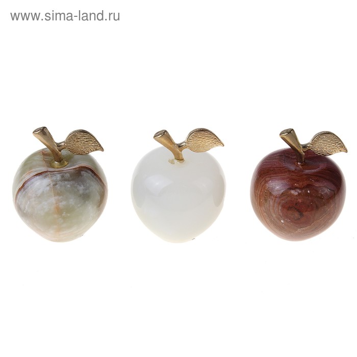 Сувенир "Яблоко", 1,5", оникс, 4*4*2 см - Фото 1