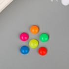 Топсы для творчества пластик "Разноцветные кружочки" глянец набор 30 шт 0,6х0,6 см - фото 318383027