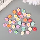 Декор для творчества пластик "Разноцветные герберы" набор 30 шт 1х1 см - фото 24595428