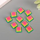 Декор для творчества пластик "Полосатые кубики" разноцветные набор 10 шт 1,1х1,1 см - Фото 3