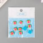 Декор для творчества пластик "Полосатые кубики" разноцветные набор 10 шт 1,1х1,1 см - Фото 4