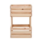 Ящик для овощей, 30 × 40 × 60 см, деревянный, двухуровневый, Greengo - фото 21125106