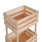 Ящик для овощей, 100 × 40 × 30 см, деревянный, трехуровневый - Фото 3
