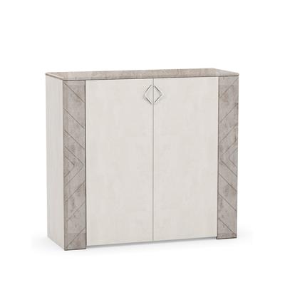 Комод напольный для спальни «Амели 13.107», 2 дверцы, 1080×413×1003 мм, цвет шелковый камень/бетон чикаго бежевый