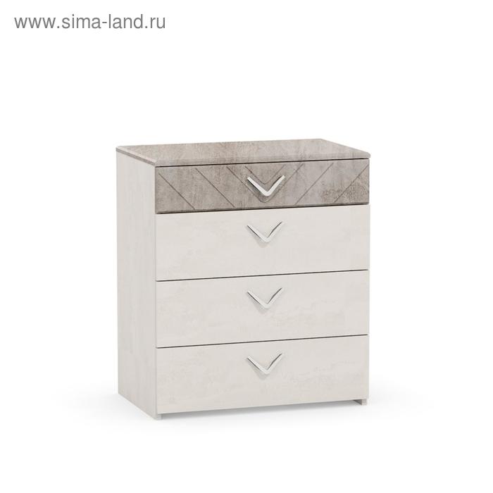 Комод Амели 13.106, 650х413х750, Шелковый камень/Бетон Чикаго Беж - Фото 1