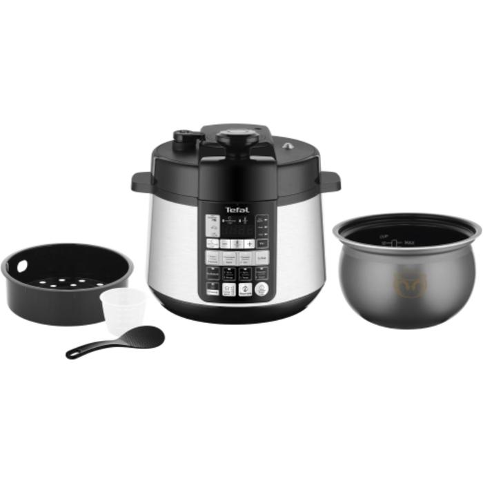 Мультиварка Tefal CY621D32, 1000 Вт, 4.8 л, 32 программы, чёрно-серебристая - фото 51342703