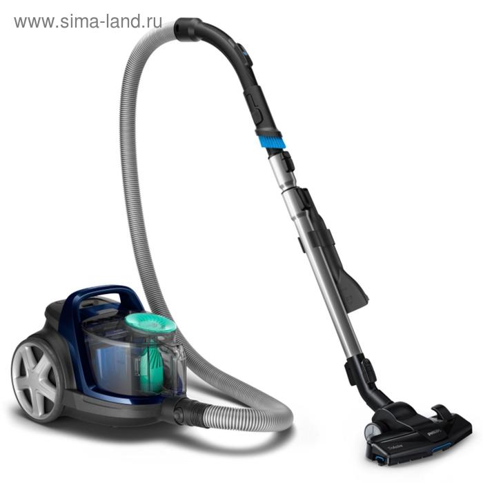 Пылесос Philips FC9573/01 PowerPro Active, 1900/410 Вт, фильтр Allergy H13, чёрно-синий - Фото 1