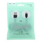 Кабель Hoco X13, microUSB - USB, 2.4 А, 1 м, чёрный - Фото 2