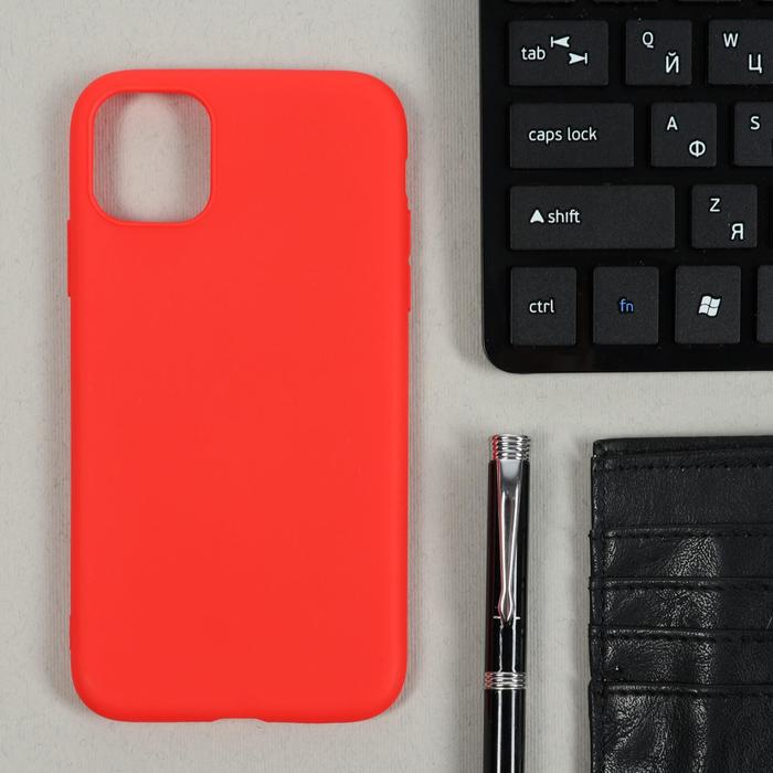 Чехол LuazON, для телефона iPhone 11, TPU, красный - Фото 1