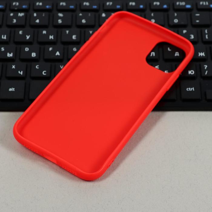 Чехол LuazON, для телефона iPhone 11, TPU, красный - фото 51451159