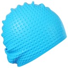 Шапочка для плавания взрослая ONLYTOP Swim, для длинных волос, силиконовая, обхват 54-60 см, цвета МИКС - фото 6332932