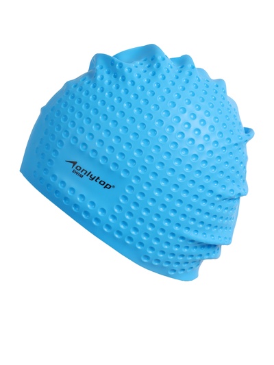 Шапочка для плавания взрослая ONLYTOP Swim, для длинных волос, силиконовая, обхват 54-60 см, МИКС