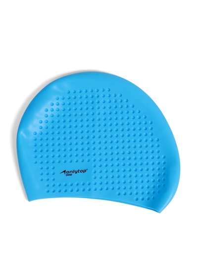 Шапочка для плавания взрослая ONLYTOP Swim, для длинных волос, силиконовая, обхват 54-60 см, МИКС