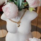 Кулон «Цепь» сердце с узором, цвет золото, 45 см - Фото 3