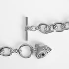 Кулон «Цепь» сердце с узором, цвет серебро, 45 см - Фото 2