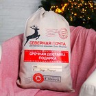 Подарочный мешок Деда Мороза «Северная почта» холщовый, 40×60 см - Фото 2