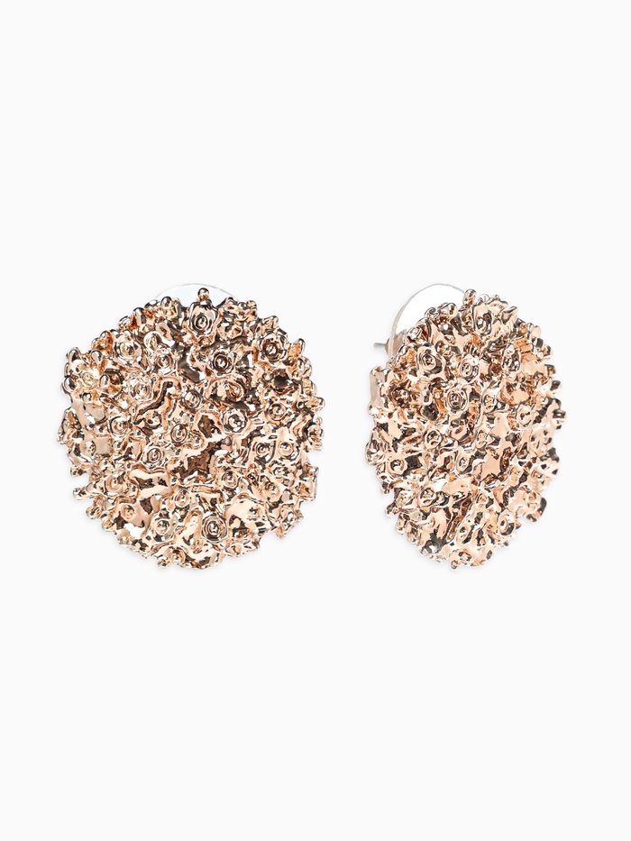 Серьги металл «Карибы», круг, цвет розовое золото