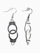 Серьги металл «Наручники», цвет чернёное серебро - Фото 1