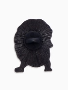 Значок «Ёж» хайп, бело-коричневый в чёрном металле - Фото 2