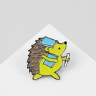 Значок «Ёжик» ученик, цветной в чёрном металле - Фото 3