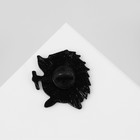 Значок «Ёжик» ученик, цветной в чёрном металле - фото 9535970