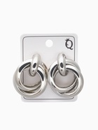 Серьги металл «Геометрия» круги на кольце, цвет серебро - Фото 5