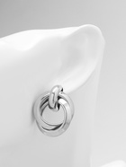 Серьги металл «Геометрия» круги на кольце, цвет серебро - Фото 9