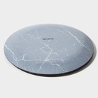 Тарелка Доляна «Марбл чёрный», d=17.7 см, стекло, чёрная - Фото 4