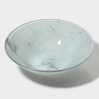 Салатник стеклянный Доляна «Марбл белый», 740 мл, 18,5×5 см - фото 4313364