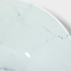 Салатник стеклянный Доляна «Марбл белый», 740 мл, 18,5×5 см - Фото 5