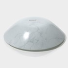 Салатник стеклянный Доляна «Марбл белый», 740 мл, 18,5×5 см - фото 4313367