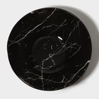 Салатник стеклянный Доляна «Марбл чёрный», 740 мл, 18×4,5 см - фото 4313373