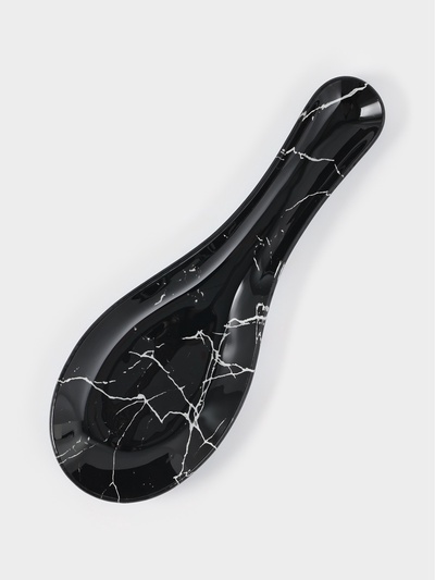 Подставка под ложку Доляна «Марбл чёрный», 23.5×8.3×1.5 см, стеклоㅤ