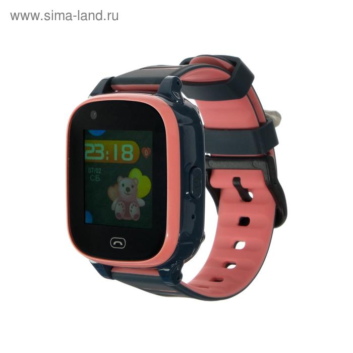Смарт-часы Jet KID Vision 4G, цветной дисплей 1.44", SIM-карта, камера, розово-серые - Фото 1
