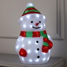 Светодиодная фигура «Снеговик большой» 25×44×20 см, акрил, 40 LED, 220 В, свечение белое - Фото 4