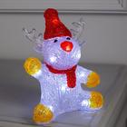 Светодиодная фигура «Приветливый оленёнок» 14.5 × 20 × 8 см, акрил, 10 LED, батарейки ААх2 (не в комплекте), свечение белое - фото 6333162