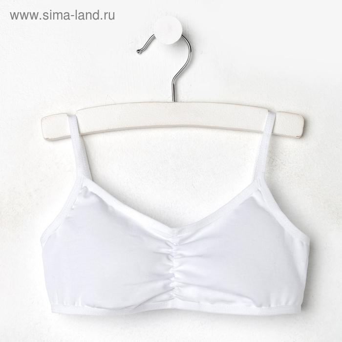 Топ для девочки, цвет белый, рост 128 см - Фото 1