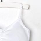 Топ для девочки, цвет белый, рост 128 см - Фото 2