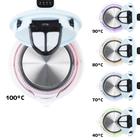 Чайник электрический Kitfort KT-640-1, стекло, 1.7 л, 2200 Вт, регулировка t°, голубой - фото 51333539