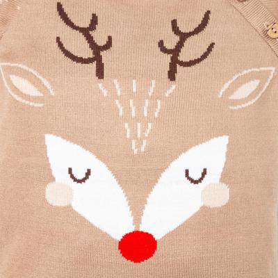 Комбинезон детский вязаный «Крошка Я» X-mas, рост 68-74 см
