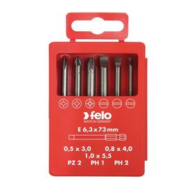 

Набор бит Felo 03092716, серия Industrial, SL/PZ/PH, 73 мм, в кейсе, 6 шт.