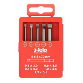 

Набор бит Felo 03091716, серия Industrial, SL 0.5-1.2, 73 мм, в кейсе, 5 шт.